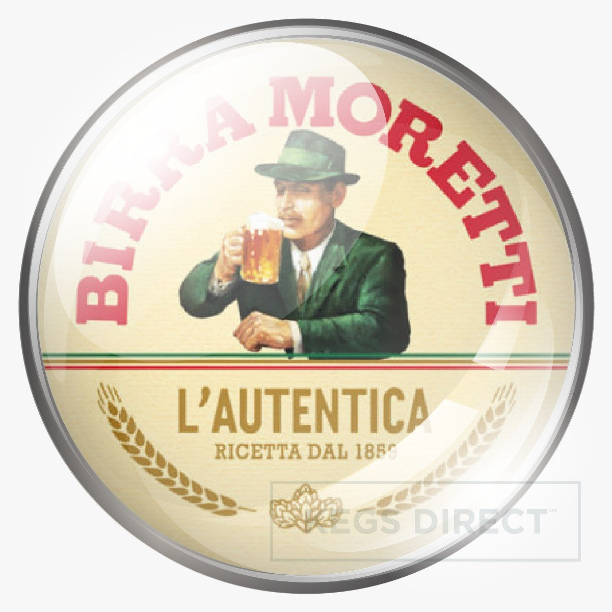 Birra Moretti Round Font Lens